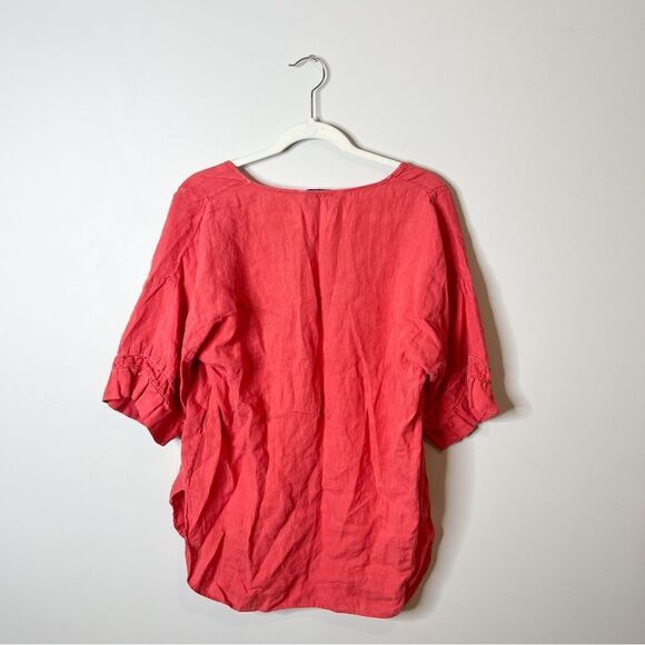 Zara Linen Tunic Pink Top - Picture 7 of 8